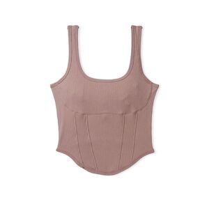 VS Pink The Cinched Corset Crop Top In Iced Coffee Size XL